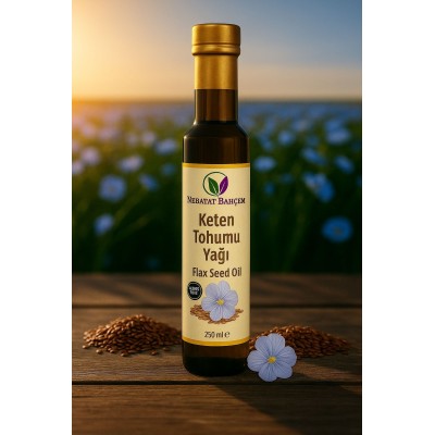 Keten Tohumu Yağı 250 ml | Sağlıklı Yaşam ve Cilt Bakımı İçin İdeal