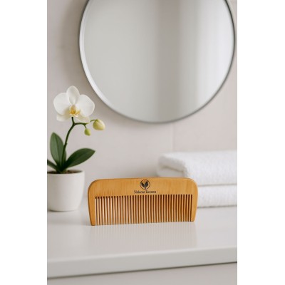 Sık Dişli Ahşap Tarak | Doğal ve Etkili Saç Tarama
