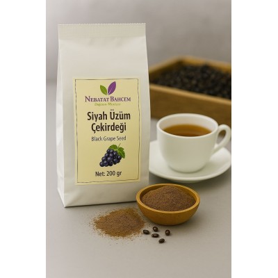 Siyah Üzüm Çekirdeği Tozu 200 gr | Güçlü Antioksidan